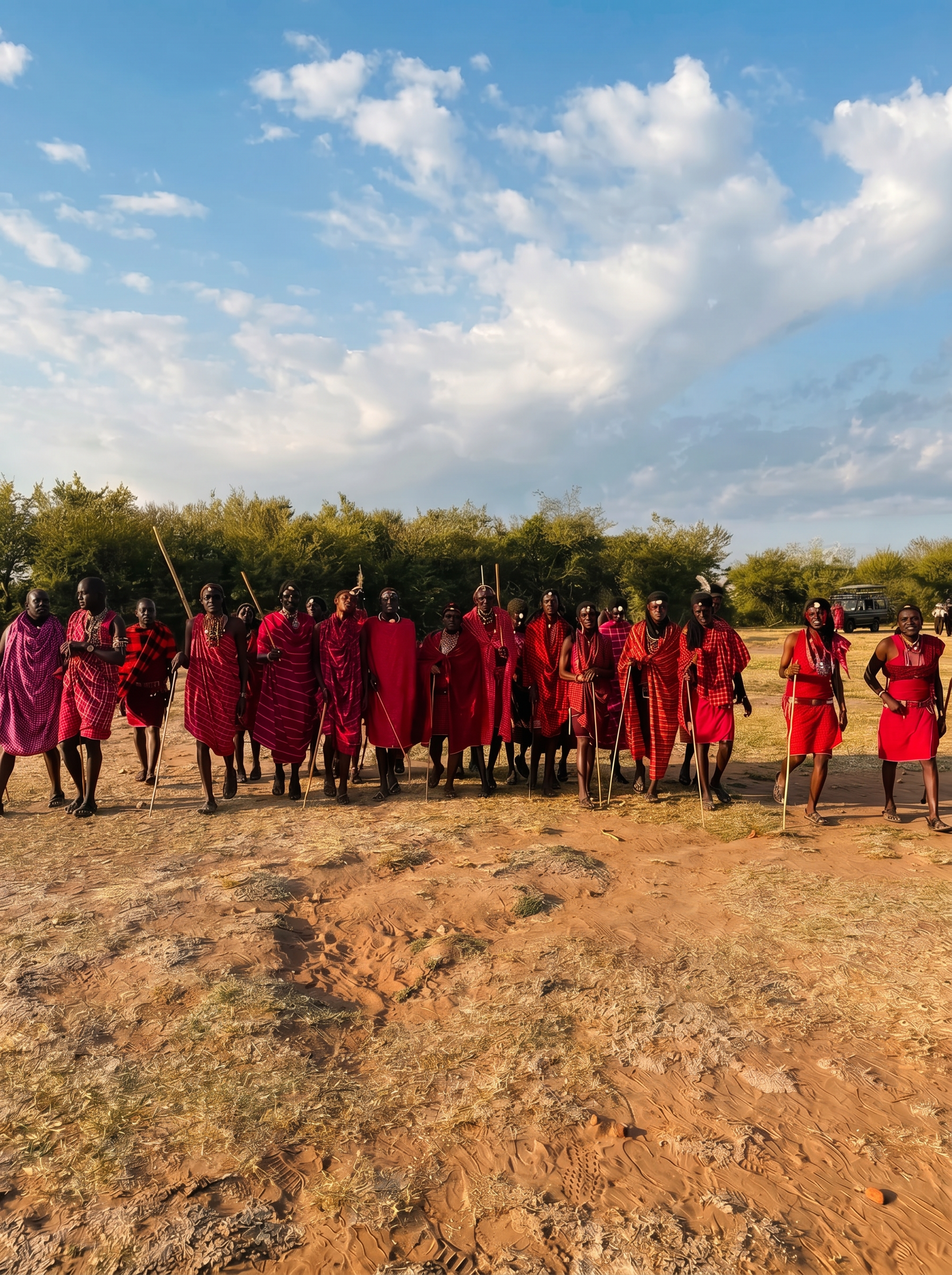 Maasai women in a village